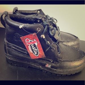 Men’s Justin Leather Work Boots Size 10M NEW